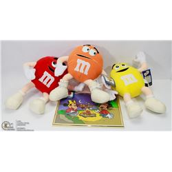 3 M&M  COLLECTIBLES AND A  PICTURE
