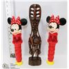 Image 1 : BOX OF 2 LIGHT UP MINNIE MOUSE COLLECTIBLES & MORE