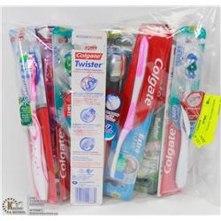 LOT OF COLGATE TOOTHBRUSHES