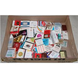 FLAT OF VINTAGE MATCH BOOKS