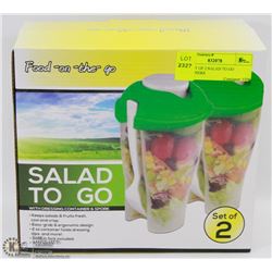 NEW SET OF 2 SALAD TO GO CONTAINERS