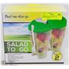 Image 1 : NEW SET OF 2 SALAD TO GO CONTAINERS
