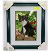 Image 1 : WOOD FRAMED KITTEN PICTURE