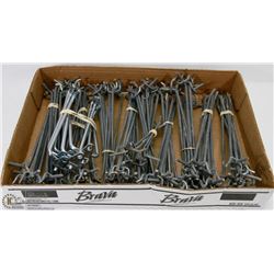 LOT OF 9 INCH PEG BOARDS HOOKS.