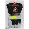 Image 1 : TEAM CANADA BLACK WORK GLOVES - LOT OF 2