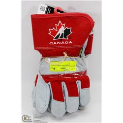 TEAM CANADA RED WORK GLOVES - LOT OF 2