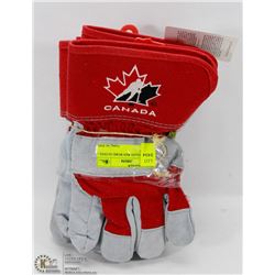TEAM CANADA RED WORK GLOVES - LOT OF 2