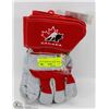 Image 1 : TEAM CANADA RED WORK GLOVES - LOT OF 2