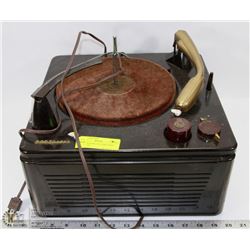 VINTAGE BAKELITE TURNTABLE -UNTESTED.