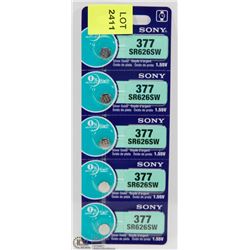 5PC SONY 377-SR626SW BATTERY PACK