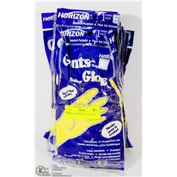 RUBBER GLOVES   XL  LOT OF 12