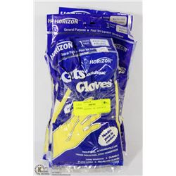 RUBBER GLOVES   XL  LOT OF 12