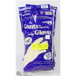 RUBBER GLOVES MEDIUM LOT OF 12