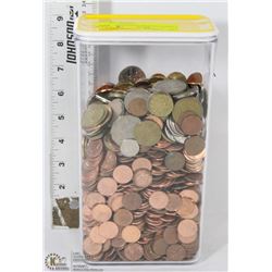 LARGE CONTAINER OF PENNIES