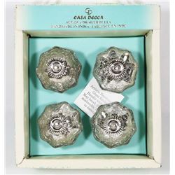 SET OF 4 NEW DÉCOR GLASS