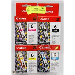 LOT OF 8 CANON 6 INK CARTRIDGES