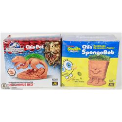 SET OF 2 NEW CHIA PETS