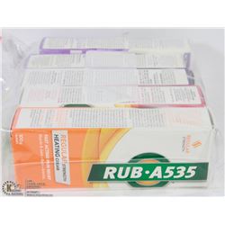 LOT OF RUB A535 PAIN RELIEF PRODUCTS