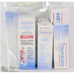 LOT OF TRAUMACARE PAIN RELIEF PRODUCTS