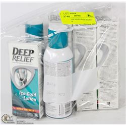 LOT OF DEEP RELIEF PAIN RELIEF PRODUCTS