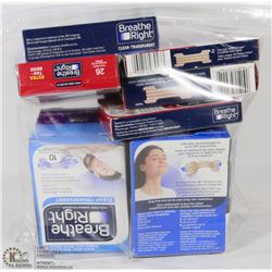 LOT OF ASSORTED BREATHE RIGHT NASAL STRIPS