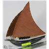 Image 1 : VINTAGE CERAMIC BOAT LAMP.