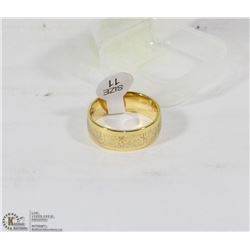 MENS WEDDING STYLE BAND RING SZ 11 JEWELRY