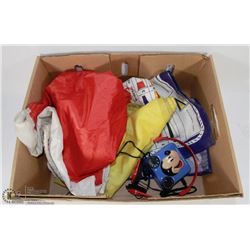 BOX OF OLD SHIPS FLAGS