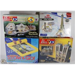 A LOT OF 3 SEALED 3D PUZZLES