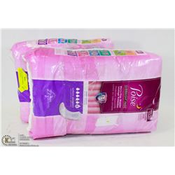 2 PACKS OF POISE OVERNIGHT PADS LONG LENGTH