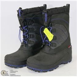 BRAND NEW BLUE  AND BLACK WINTER BOOTS SIZE 6