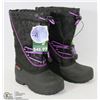 Image 1 : BRAND NEW PURPLE AND BLACK WINTER BOOTS SIZE 11