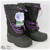 Image 1 : BRAND NEW PURPLE AND BLACK WINTER BOOTS SIZE 11