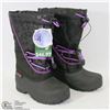 Image 1 : BRAND NEW PURPLE AND BLACK WINTER BOOTS SIZE 11