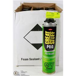 NEW BOX OF 12 FOAM SEALANT/ADHESIVE
