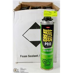 NEW BOX OF 12 FOAM SEALANT/ADHESIVE
