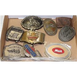 FLAT OF 9  BELT BUCKLES