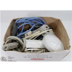 ESTATE BOX OF EXTENSION CORDS & MULTI OUTLET PLUGS