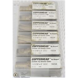 LOT OF 6 COPPERHEAD BY HOUGEN CARBIDE TIP
