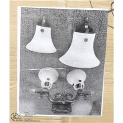 3 NEW  TRADITIONAL WALL SCONCES WITH GLASS