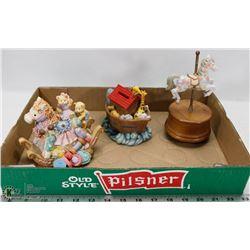 CHILDRENS CERAMIC GIFTWARE FIGURES INCL NOAHS ARK