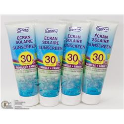 4 BOTTLES OF OPTION+ SUNSCREEN SPF 30