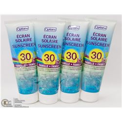 4 BOTTLES OF OPTION+ SUNSCREEN SPF 30