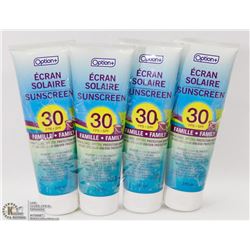 4 BOTTLES OF OPTION+ SUNSCREEN SPF 30