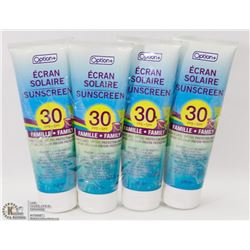 4 BOTTLES OF OPTION+ SUNSCREEN SPF 30