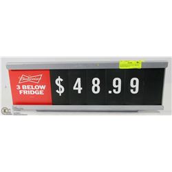 BUDWEISER HEAVY DUTY METAL PRICING DISPLAY