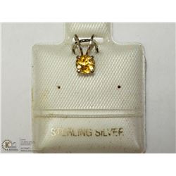 1) SILVER GENUINE CITRINE PENDANT