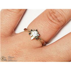 15) SILVER CUBIC ZIRCONIA RING SIZE 5.75