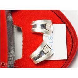 18) SILVER CUBIC ZIRCONIA EARRINGS