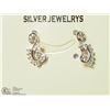 Image 1 : 22) SILVER CUBIC ZIRCONIA STUD EARRINGS